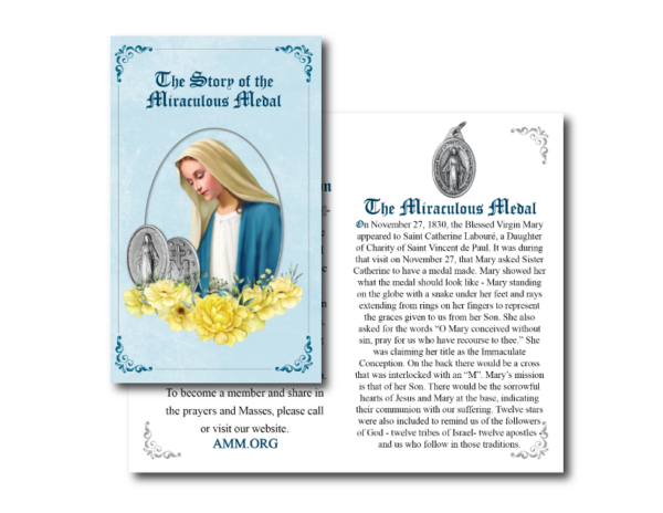 Miraculous Medal on Card