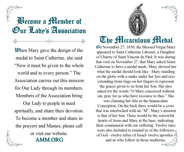 Miraculous Medal on Card - Image 2