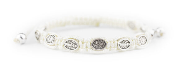White Miraculous Medal Bracelet