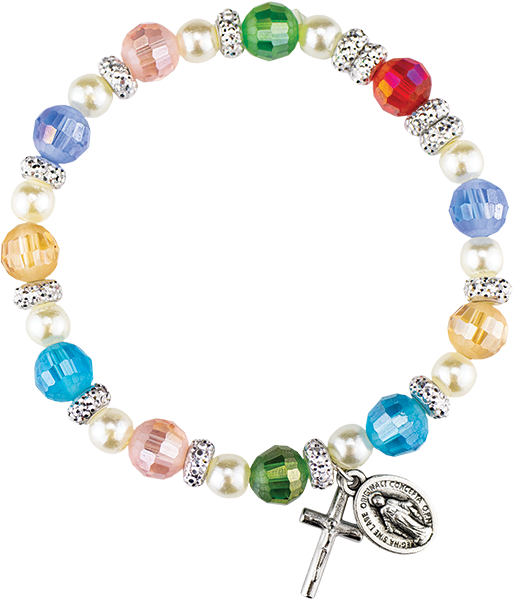 Multicolored Rosary Bracelet