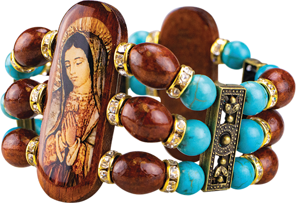 (Spanish item) Guadalupe and Divine Mercy Bracelet