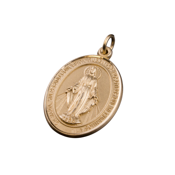 (Spanish item) Medium gold plated Miraculous Medal
