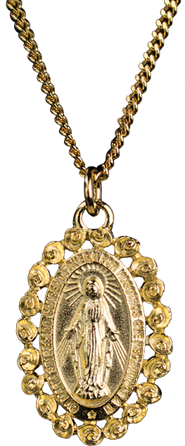 Miraculous Medal of roses