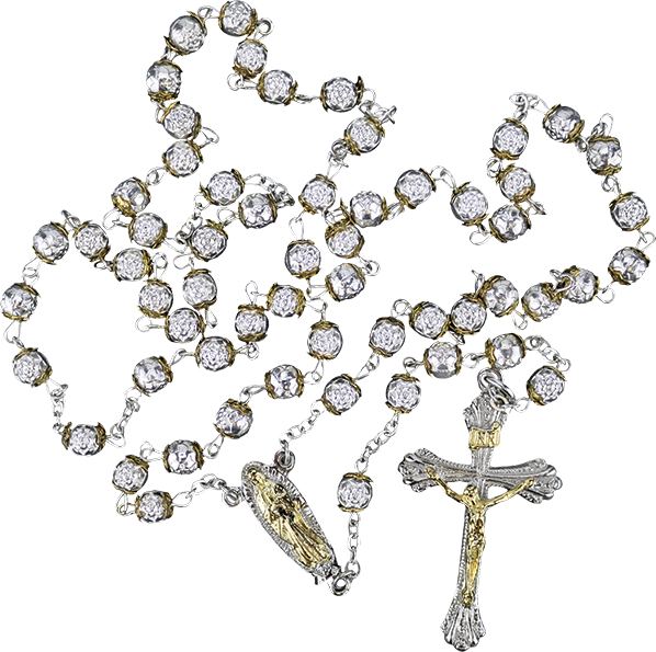 (Spanish item) Guadalupe Rosary plated in silver and gold