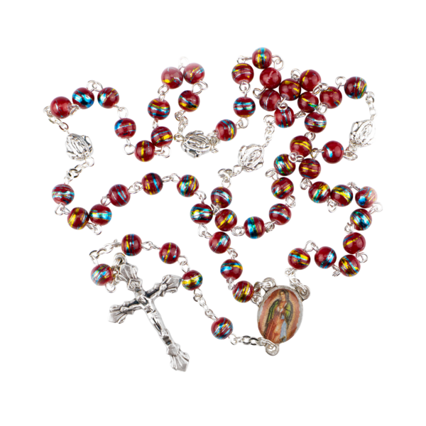 (Spanish item) Guadalupe Rosary with Venice glass beads