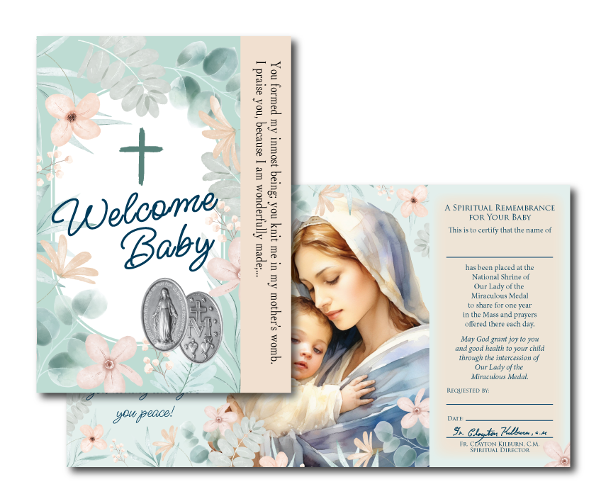 Welcome Baby Spiritual Remembrance Card