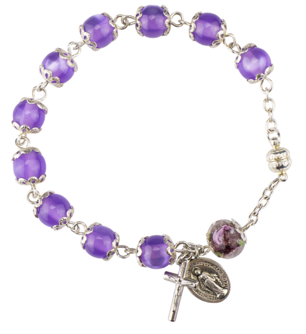 Lavender Rosary Bracelet