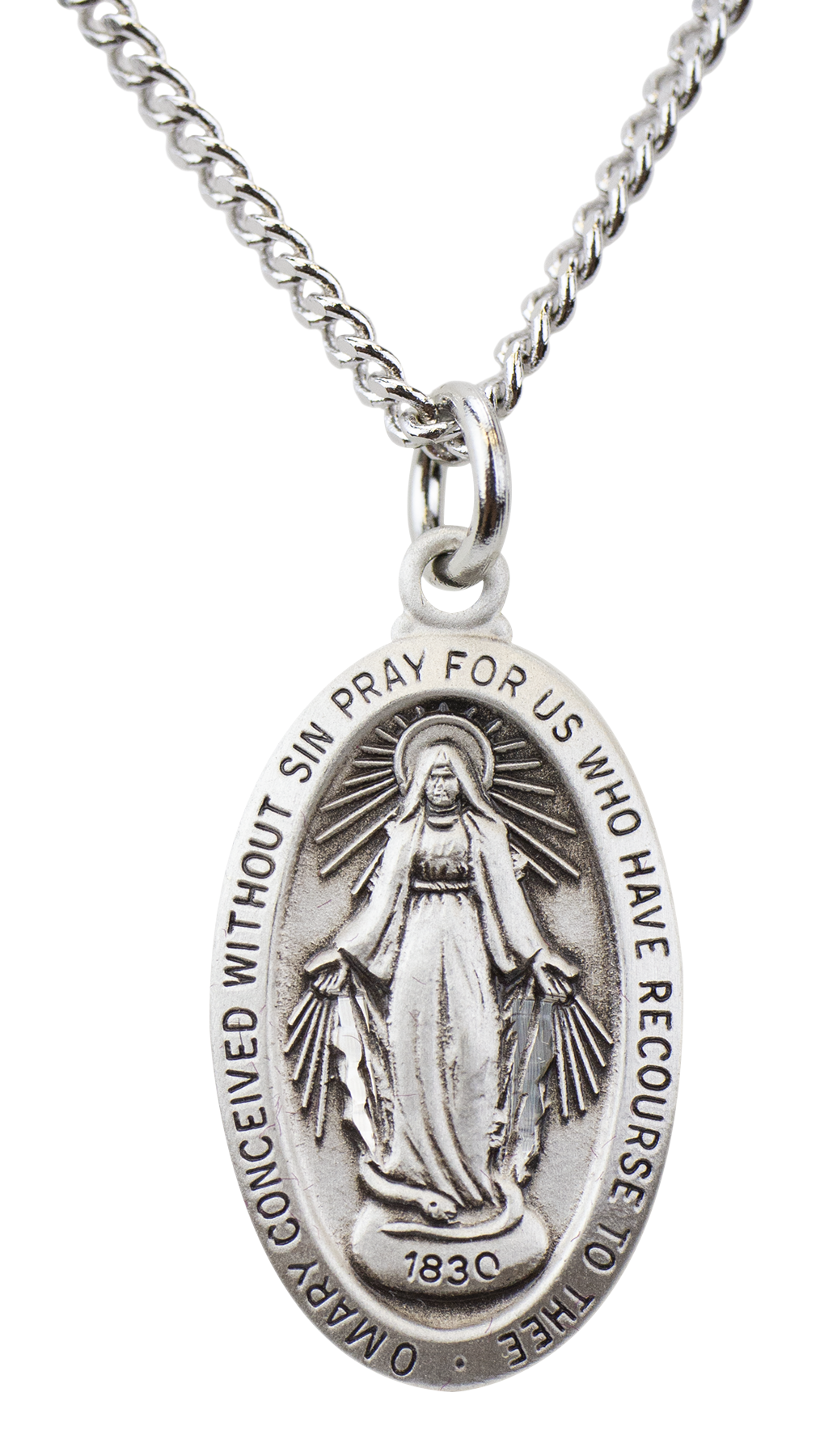 Traditional Miraculous Medal and Chain