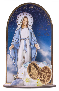 Our Blessed Mother Wood Statuette