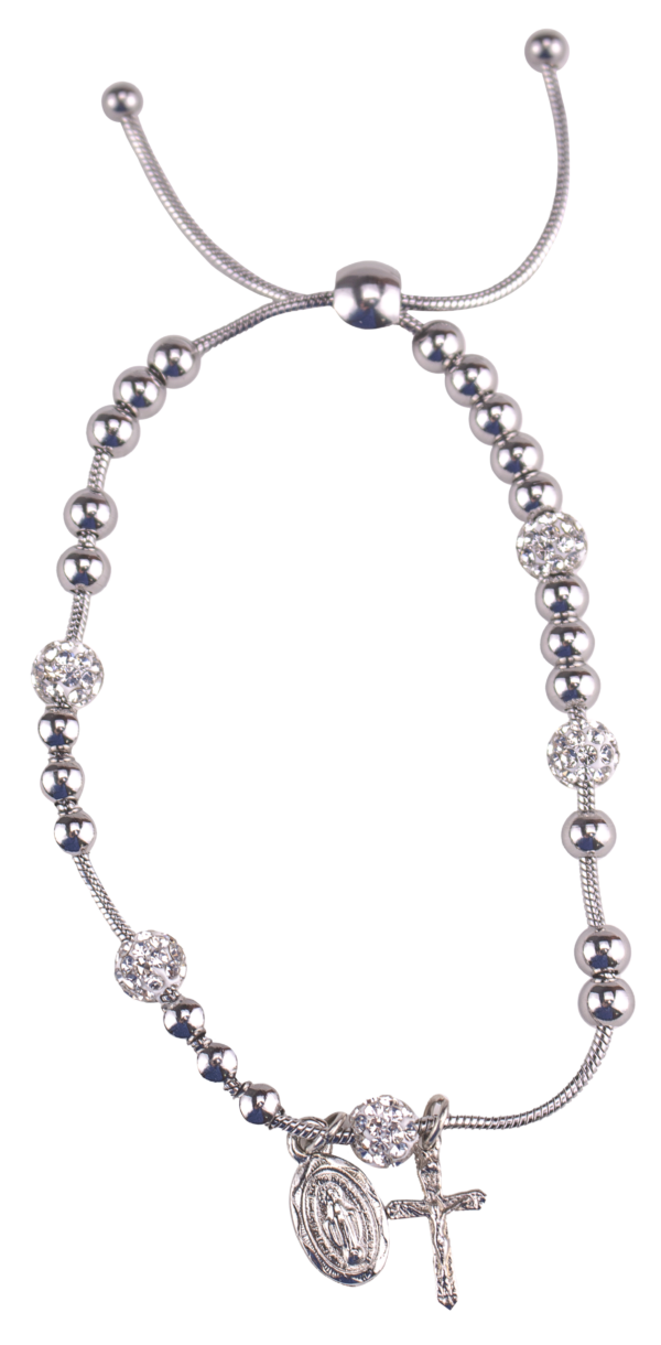 Silver Bead Adjustable Bracelet