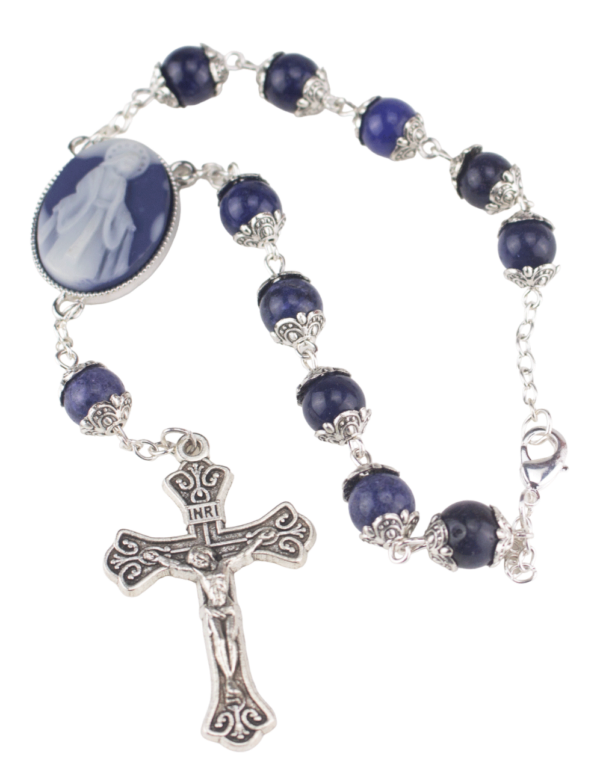 Rosary with cameo for car