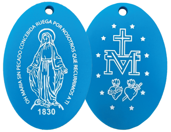 (Spanish item) Large rubber Miraculous Medal