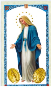 Spanish Miraculous Medal prayer card