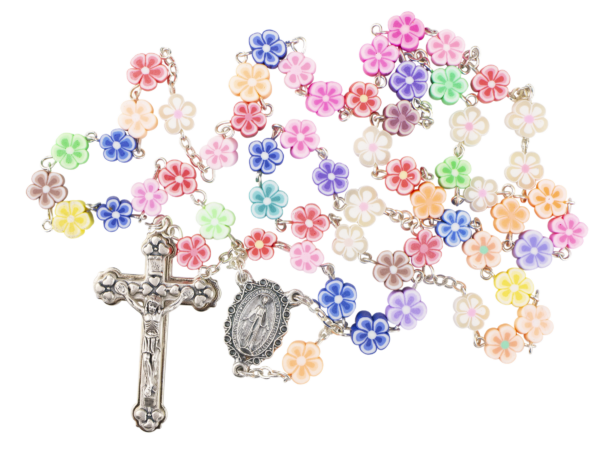 Rosary with flower beads