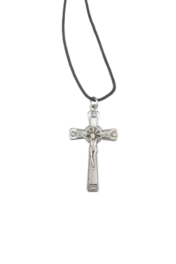 Crucifix in silver tones