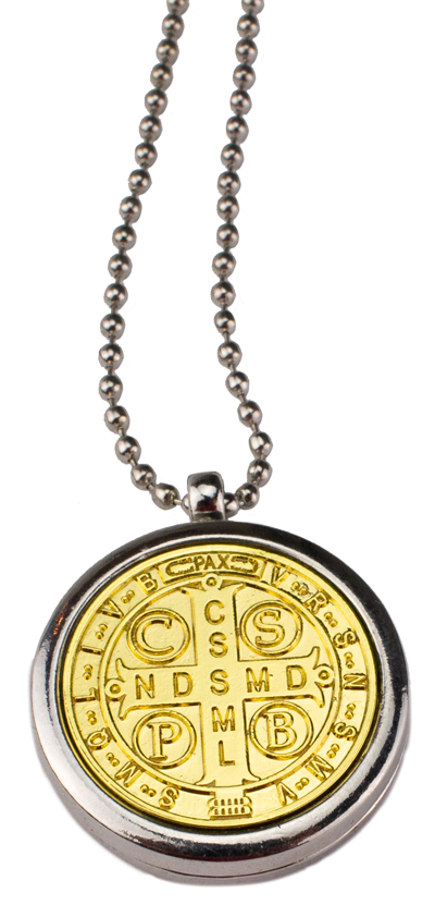 Saint Benedict Locket Necklace