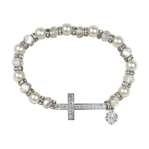 Rosary Cross Bracelet