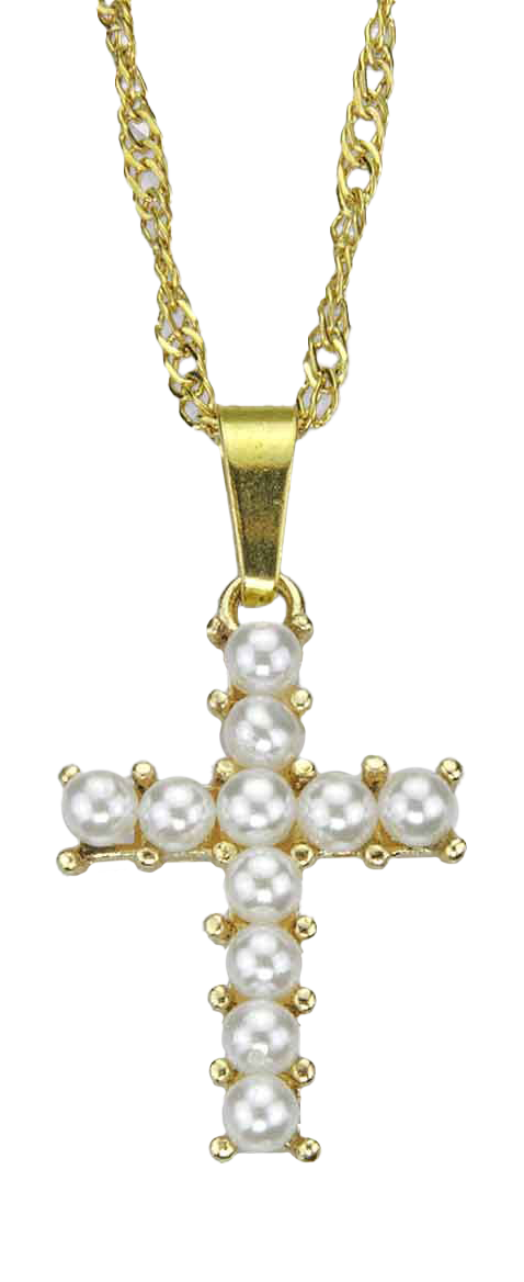 Pearl Cross Necklace