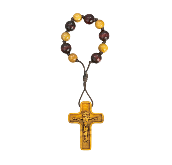 Olive Wood Finger Rosary