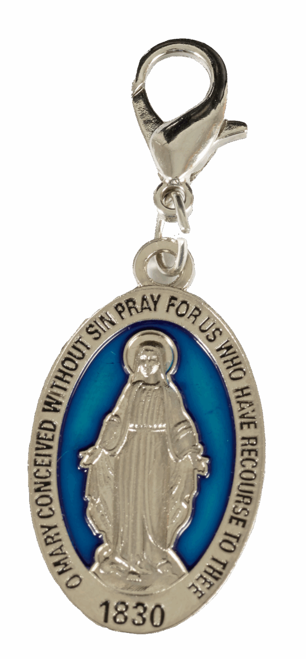 Epoxied Miraculous Medal with claps