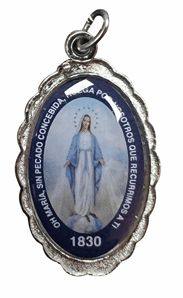 Epoxy Scalloped Edge Miraculous Medal (Spanish)