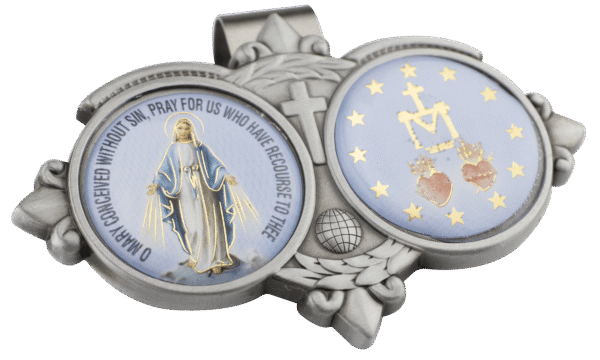 Miraculous Medal Visor Clip