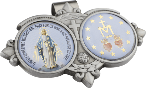 Miraculous Medal Visor Clip