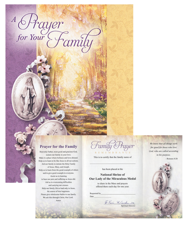 Family Prayer Spiritual Remembrance Card