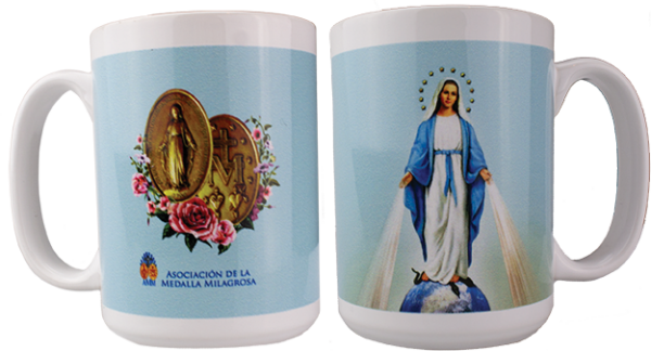 (Spanish item) Mug of the Virgin of the Miraculous Medal